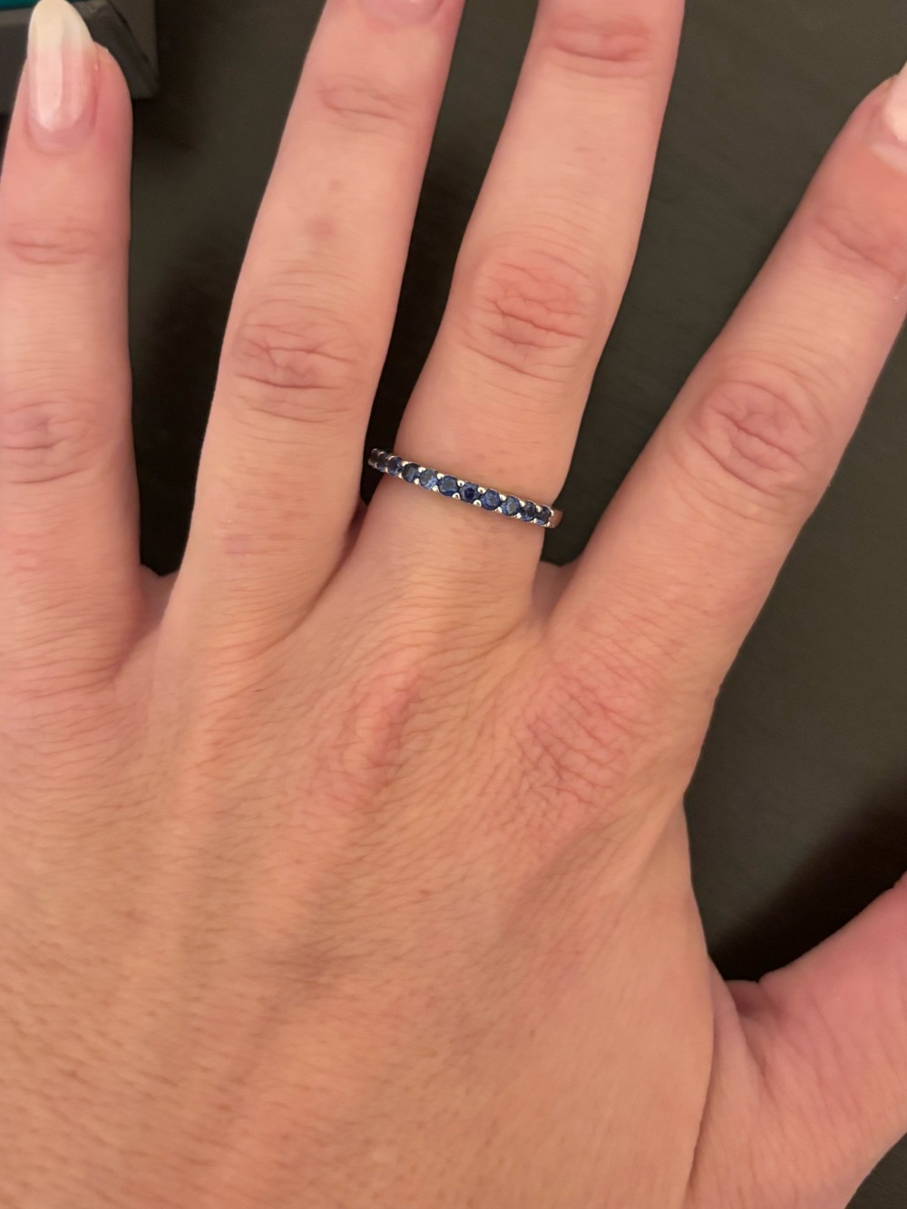 Effy Blue Sapphire-Style Eternity Band - Women Jewelry SIZE 7 - Picture 3 of 3